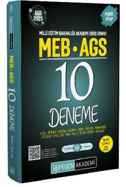 Pegem 2025 MEB AGS Tamamı Çözümlü 10 Deneme