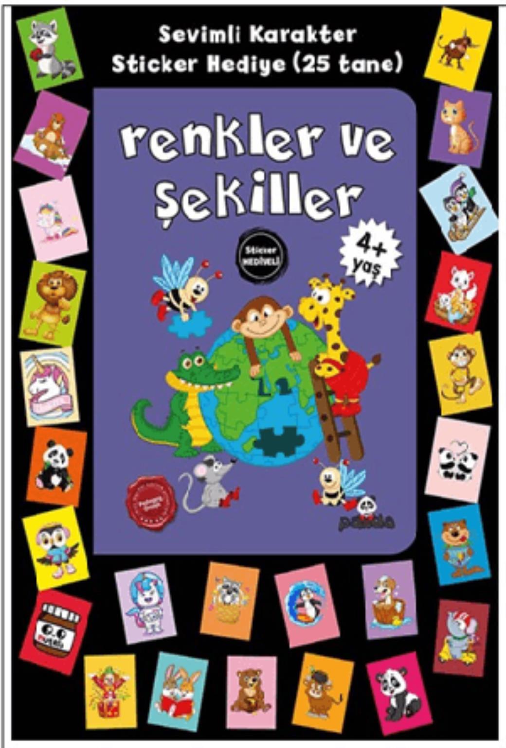 Stickerlı 4+ Yaş Renkler ve Şekiller