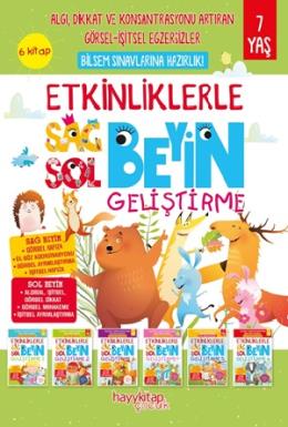 Etkinliklerle Sağ Beyin Sol Beyin Geliştirme  (7 yaş) 6lı Set