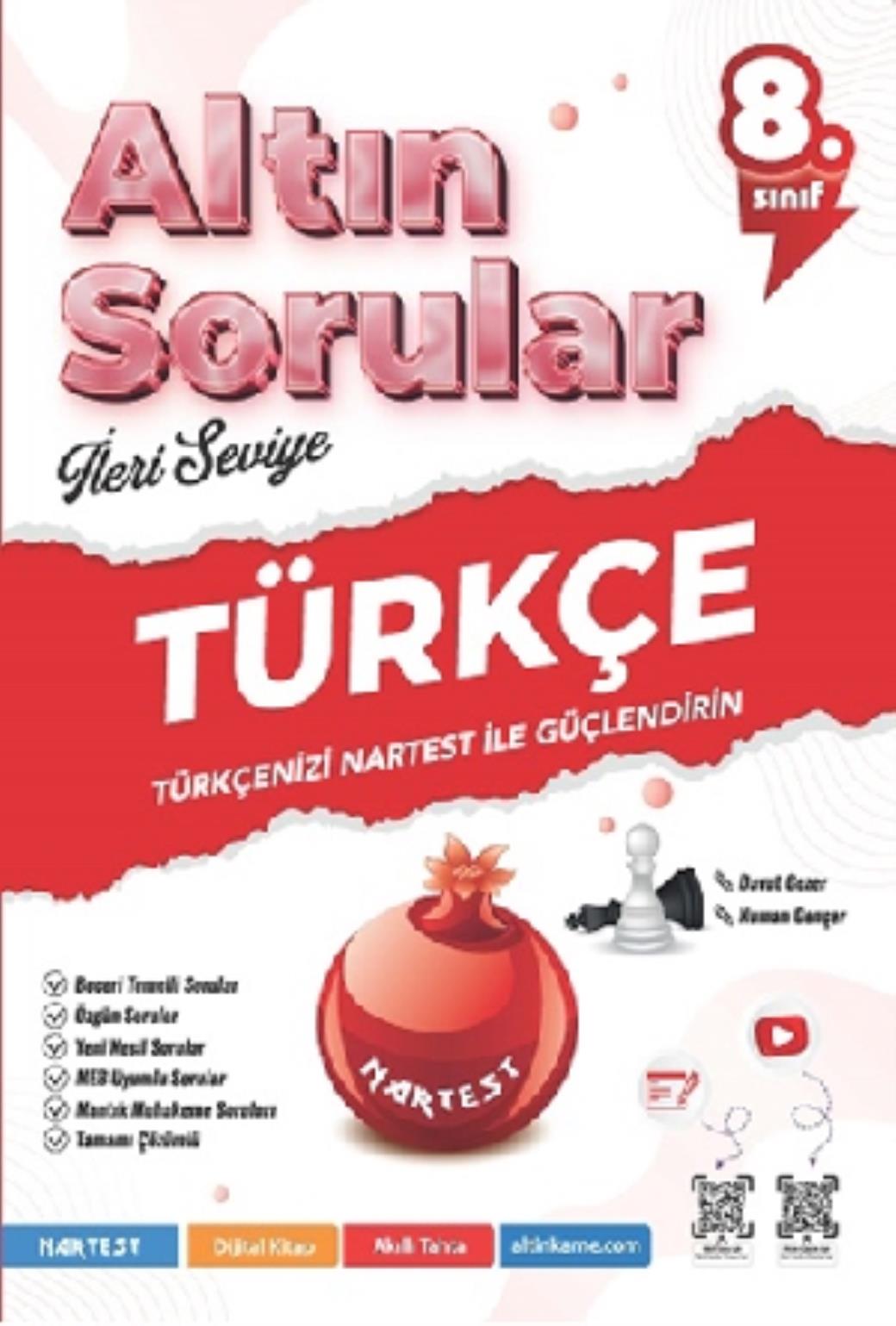 Nartest 8.Sınıf Türkçe Altın Sorular Türkçe