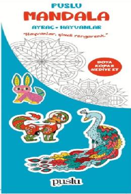 Puslu Mandala Çocuk Ayraç Hayvanlar