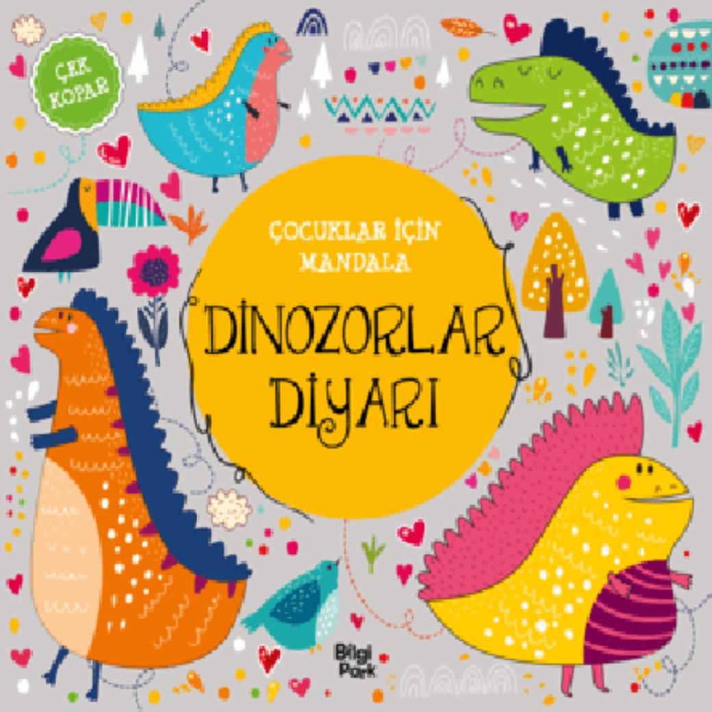 Çocuklar İçin Mandala Dinozorlar Diyarı