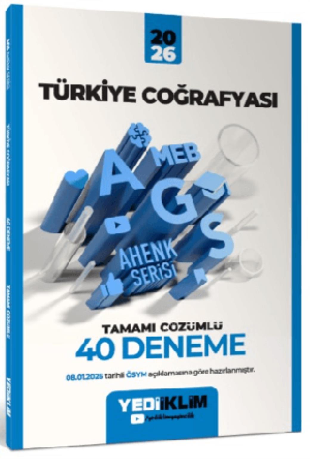 Yediiklim 2026 MEB AGS Ahenk Türkiye Coğrafyası Tamamı Çözümlü 40 Deneme