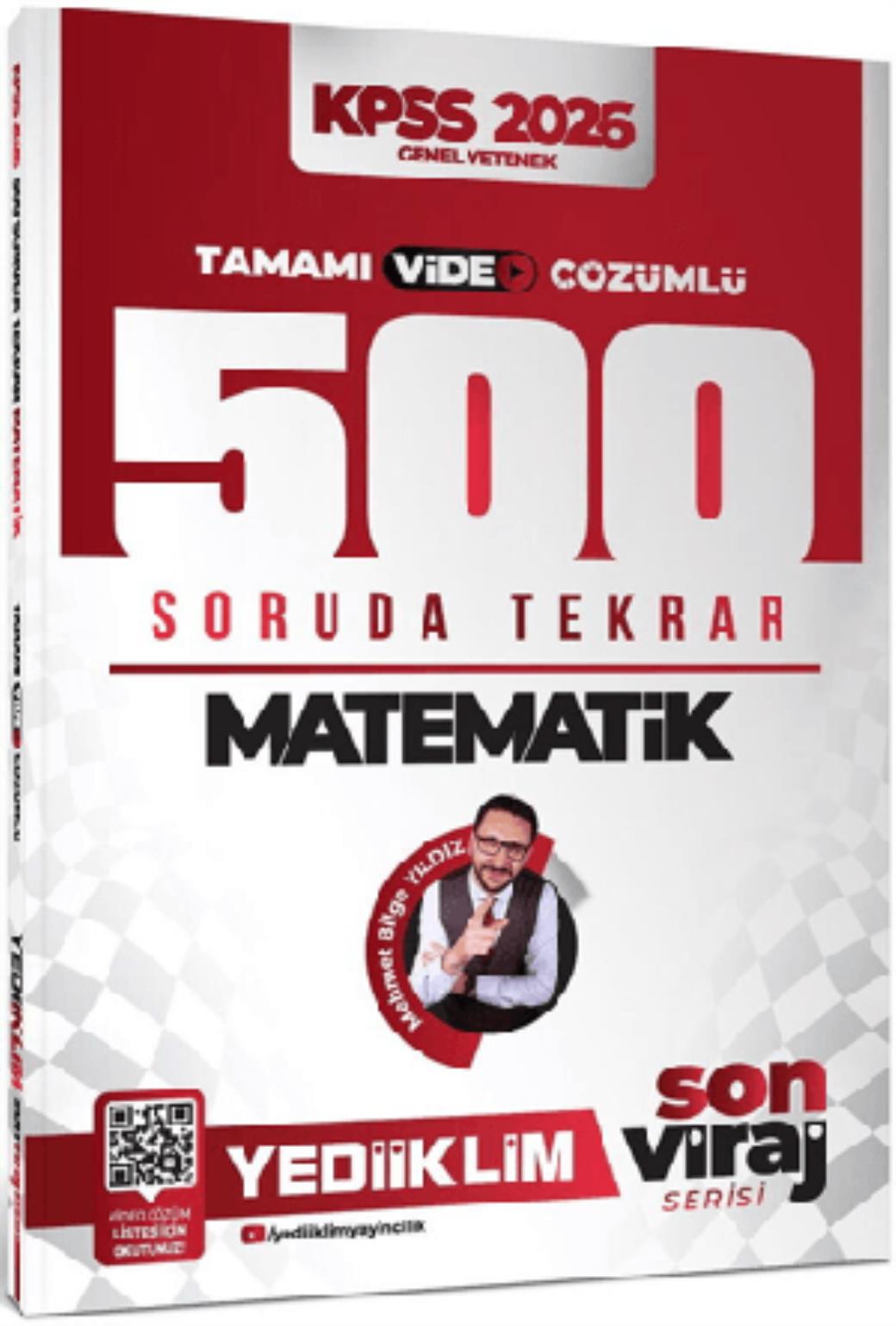 Yediiklim 2026 KPSS Son Viraj Serisi Matematik Tamamı Video Çözümlü 500 Soruda Genel Tekrar Kampı