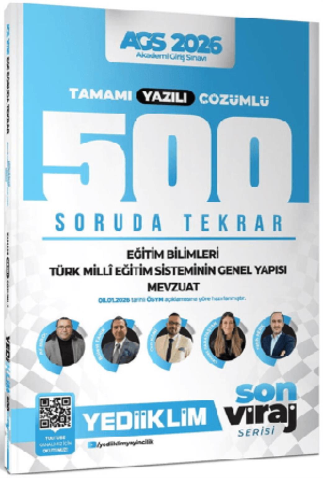 Yediiklim 2026 Yeni AGS Son Viraj Serisi Eğitim Bilimleri Türk Milli Eğitim Sistemi-Mevzuat Tamamı Y
