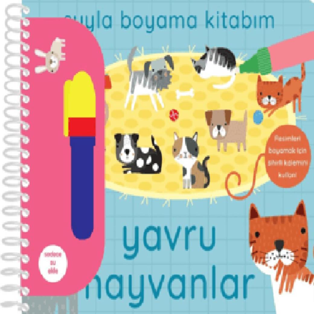 Suyla Boyama Kitabım Yavru Hayvanlar (Ciltli)