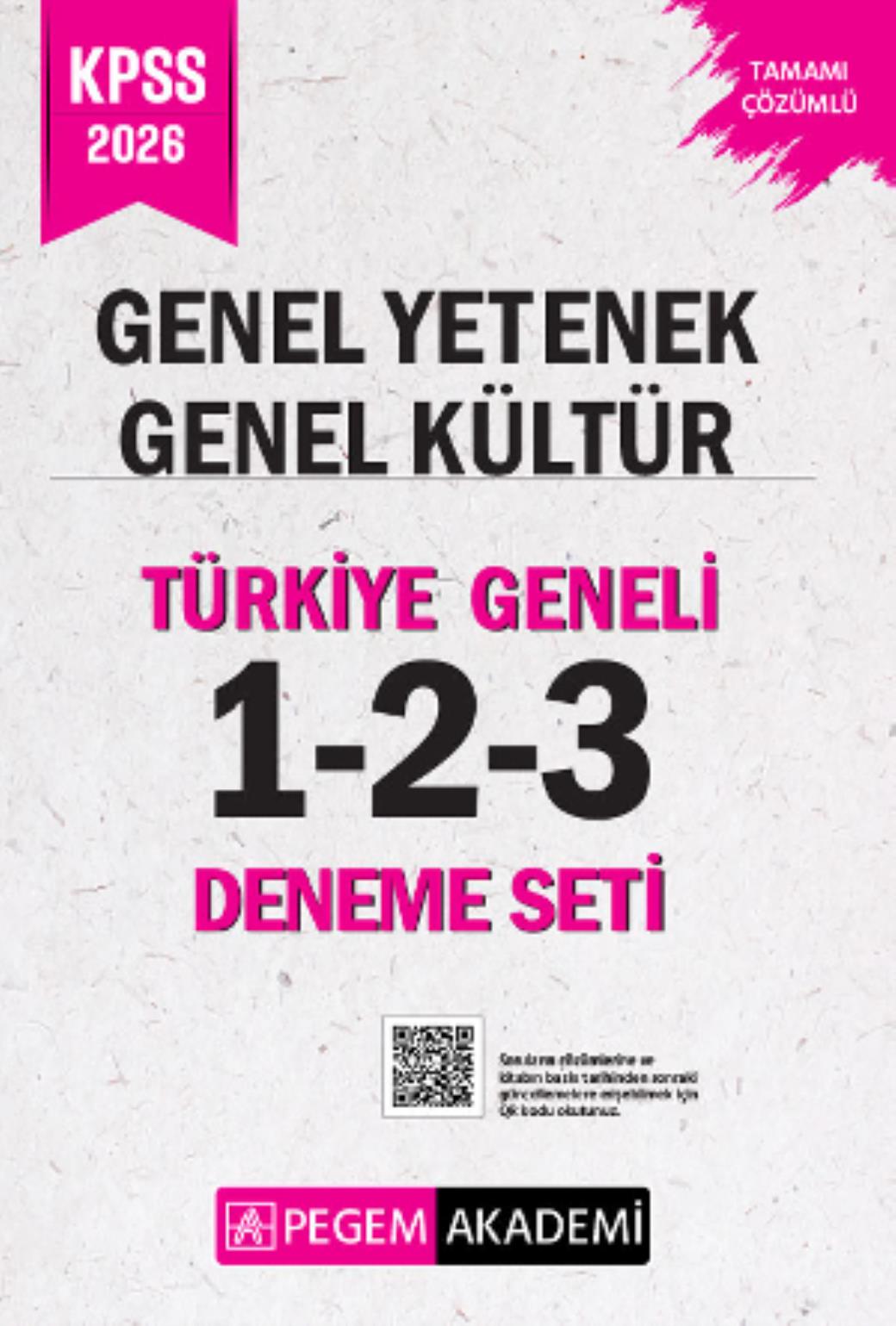 Pegem 2026 KPSS Genel Yetenek Genel Kültür Tamamı Çözümlü Türkiye Geneli 1 2 3 (3lü Deneme Seti