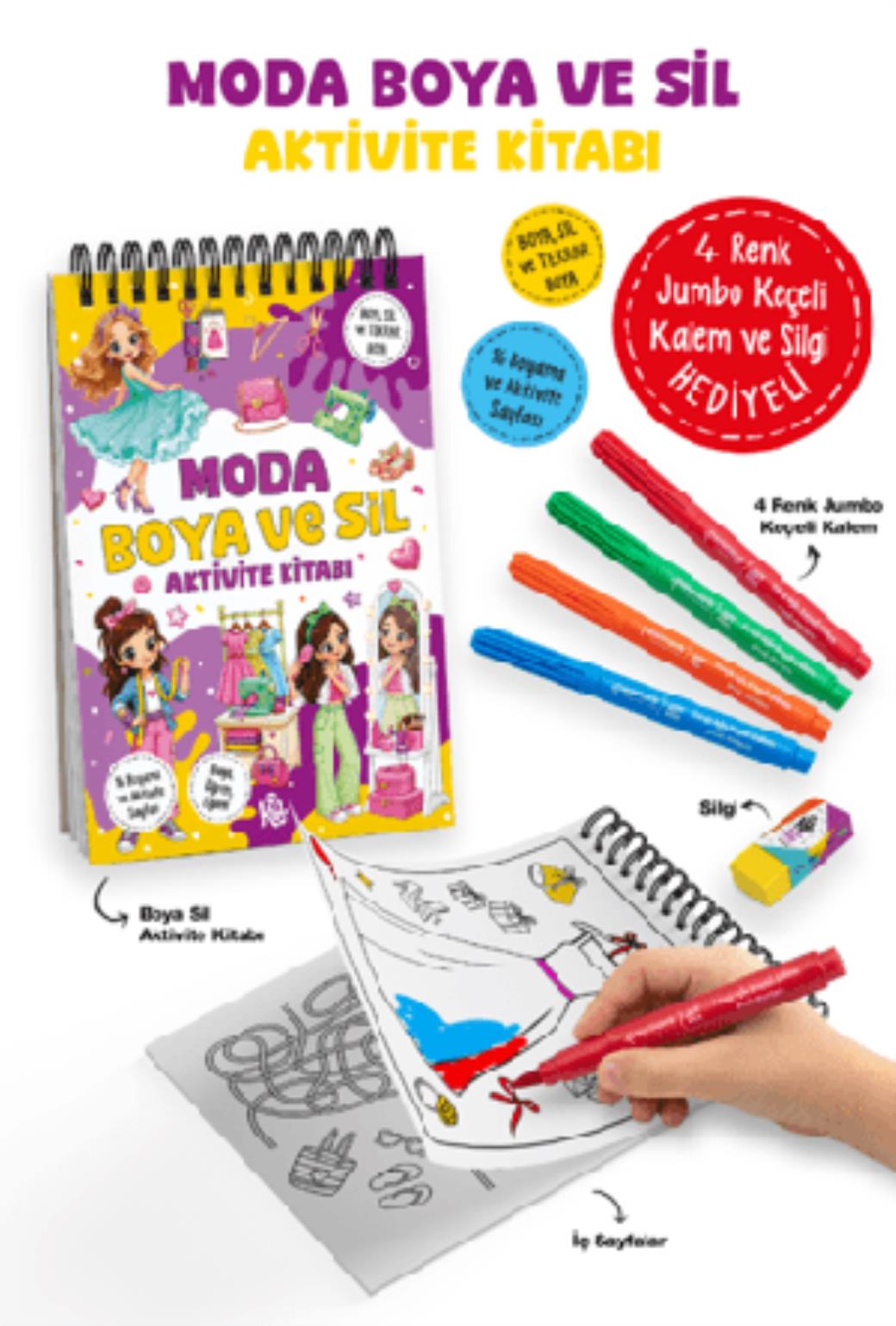 Moda Boya ve Sil Aktivite Kitabı