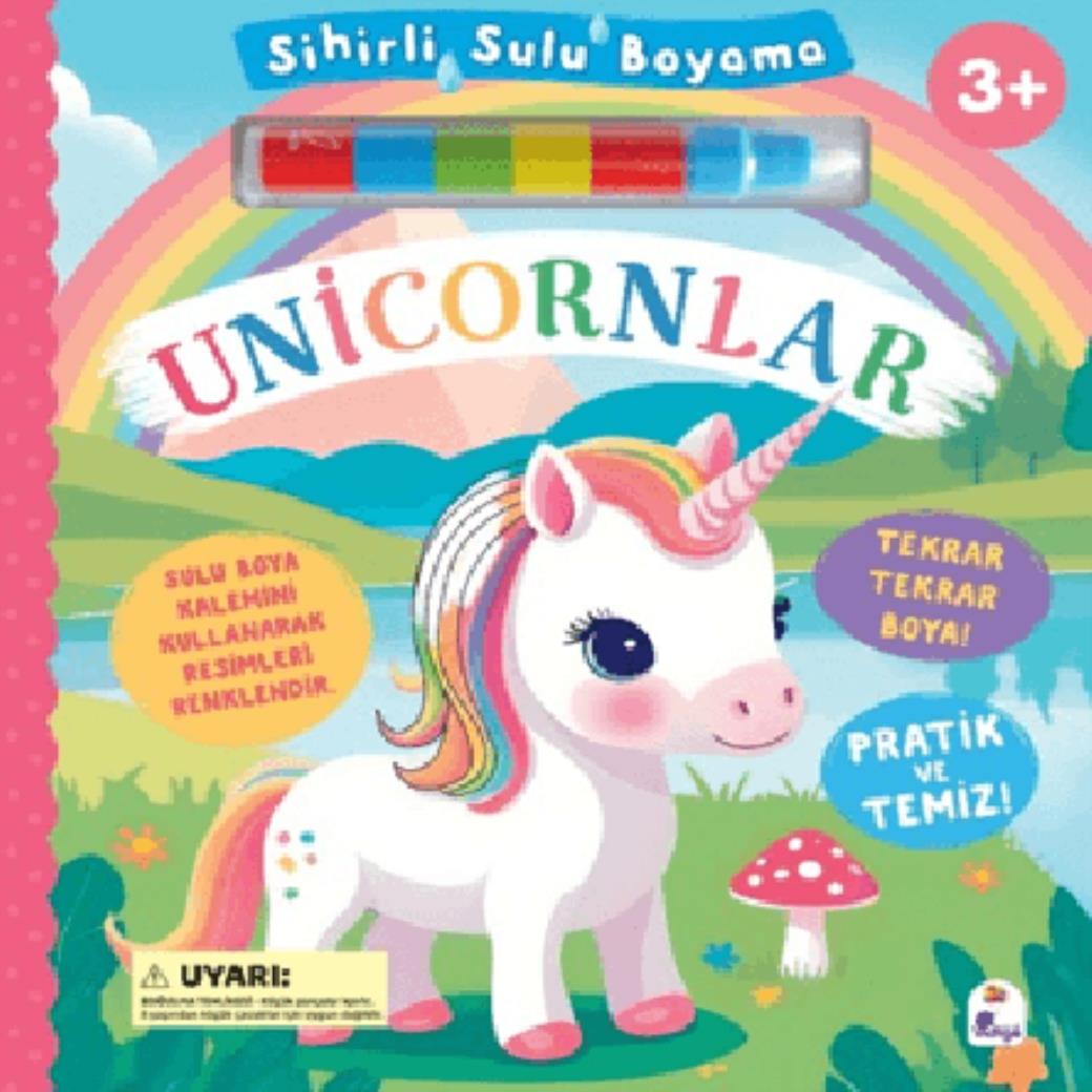Sihirli Sulu Boyama Unicornlar (Ciltli)