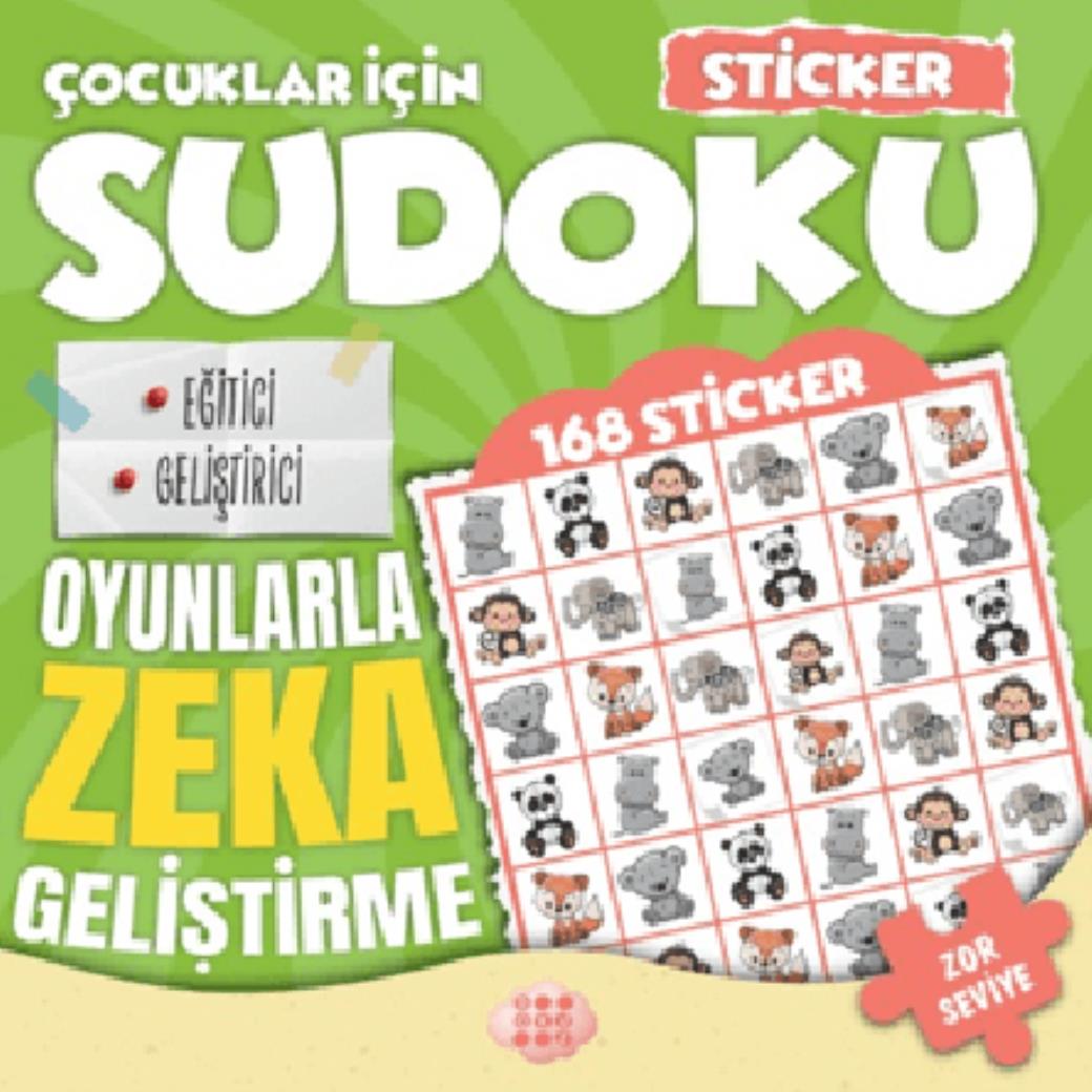 Çocuklar için Sudoku Sticker Hediyeli Zor Seviye 2