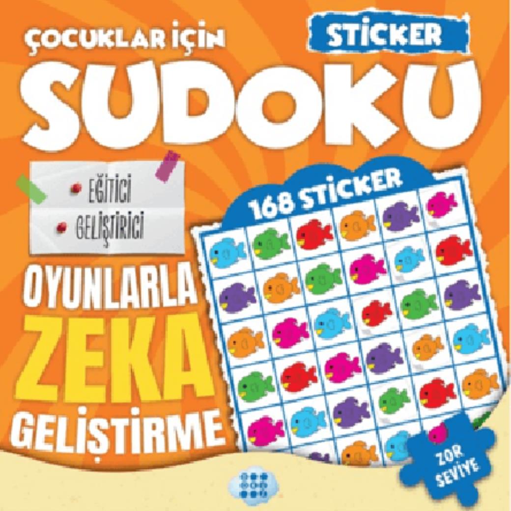 Çocuklar için Sudoku Sticker Hediyeli Zor Seviye 3