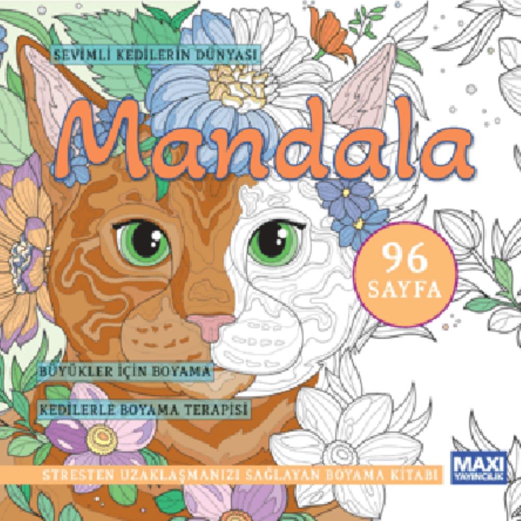 Sevimli Kedilerin Dünyası Mandala