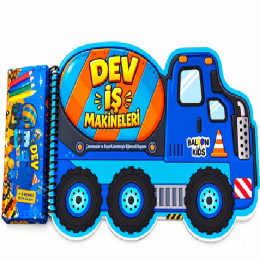 Dev İş Makineleri Boyama Kitabı
