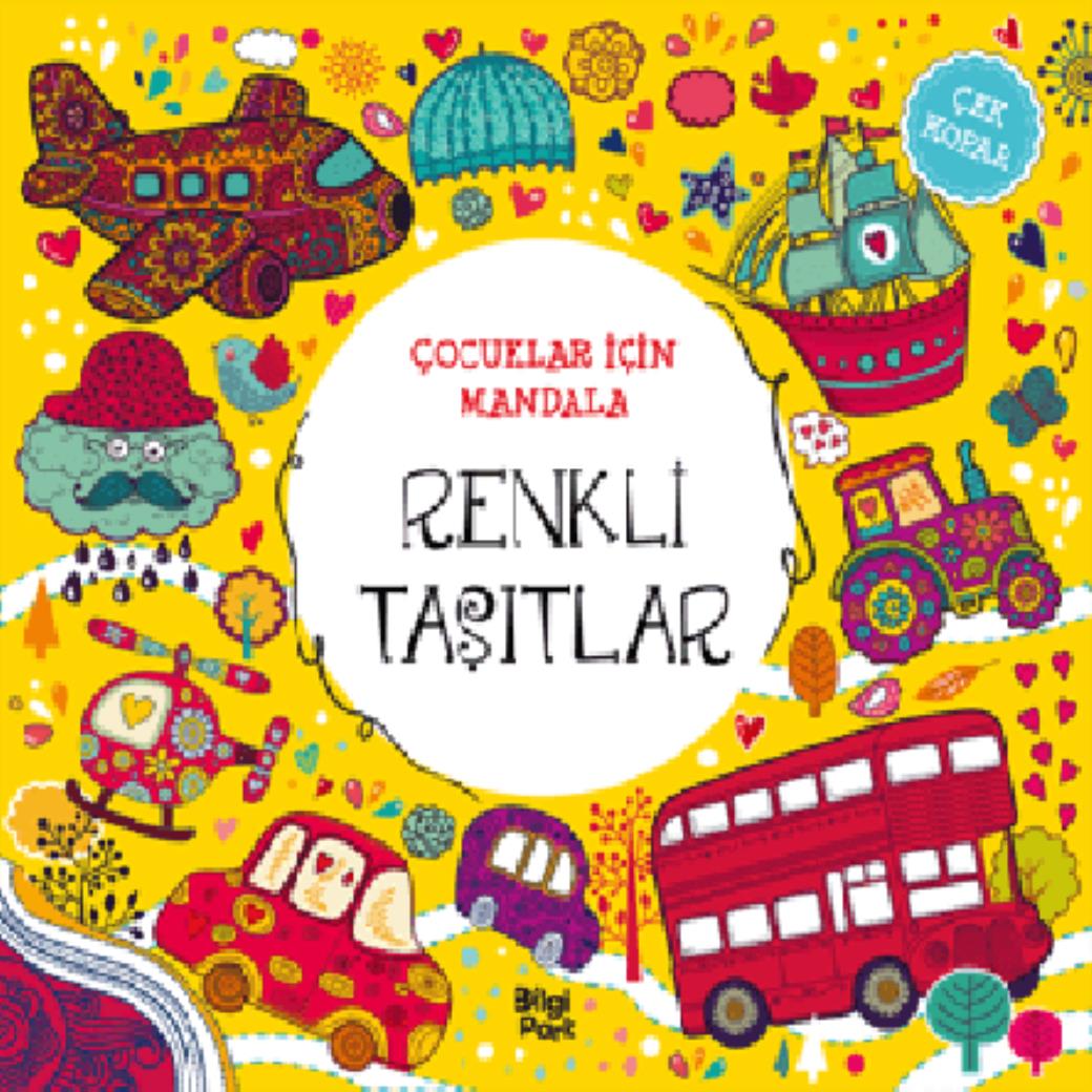 Çocuklar İçin Mandala Renkli Taşıtlar