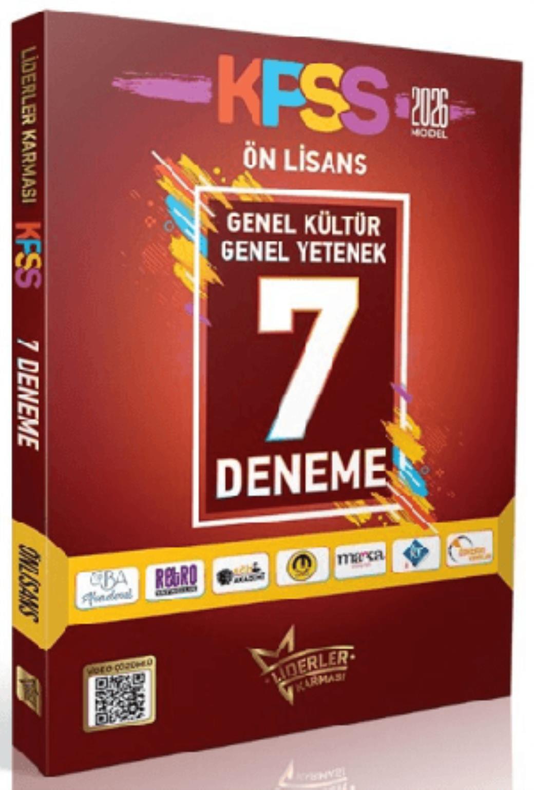2026 Liderler Karması KPSS Ön Lisans Genel Kültür Genel Yetenek 7 Deneme