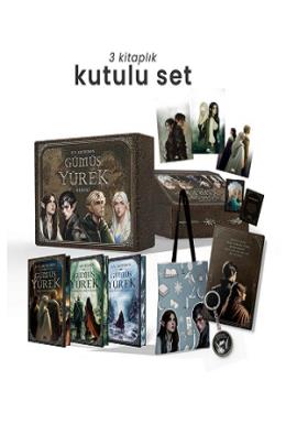 Gümüş Yürek Serisi (Üç Kitaplık Hediyeli Yan Boyamalı Kutu)