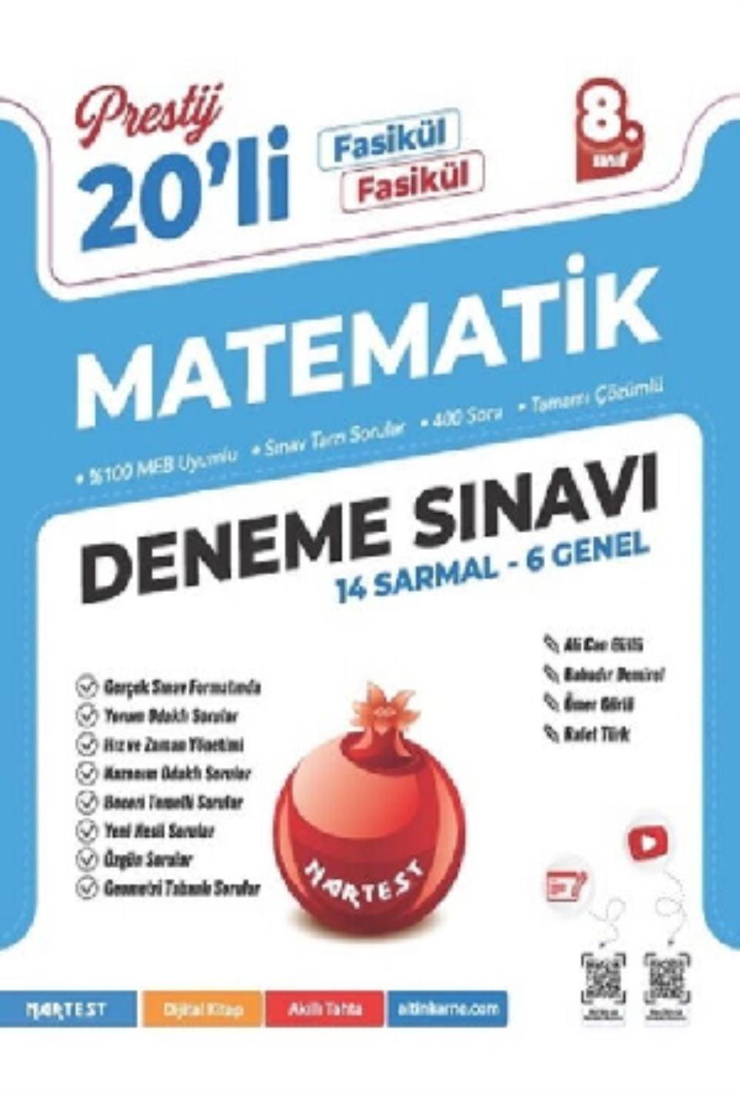 Nartest 8.Sınıf Prestij Matematik 20 Deneme Sınavı