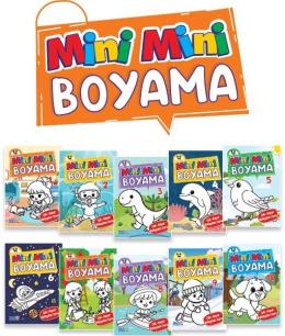 Mini Mini Boyama Kitabı Büyük Boy 10 Çeşit 50 Kita