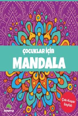 Çocuklar İçin Mandala Mor