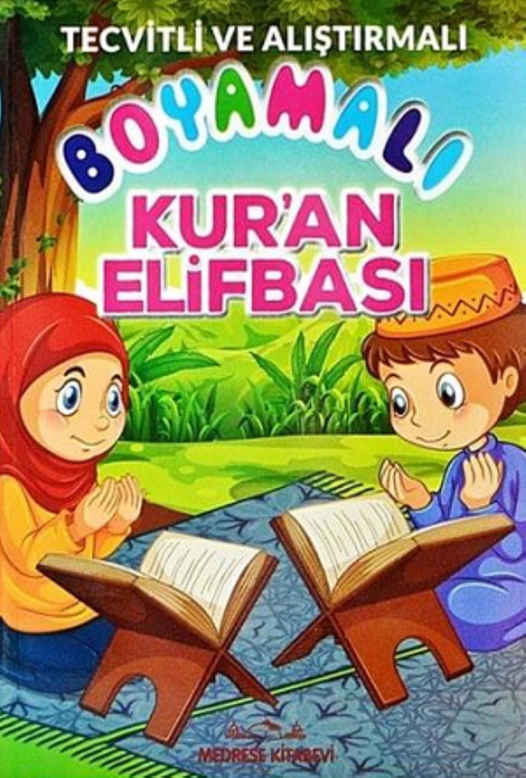 Boyamalı Kuran Elifbası Tecvitli ve Alıştırmalı