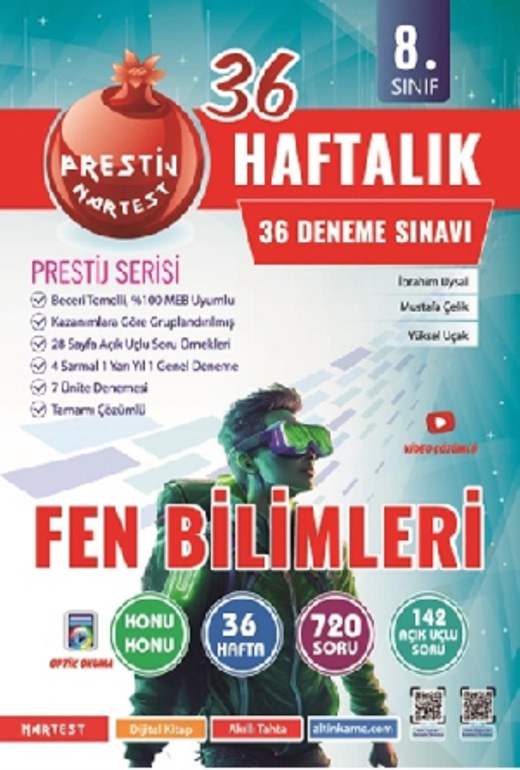 Nartest 8. Sınıf Haftalık Fen Bilimleri Denemeleri