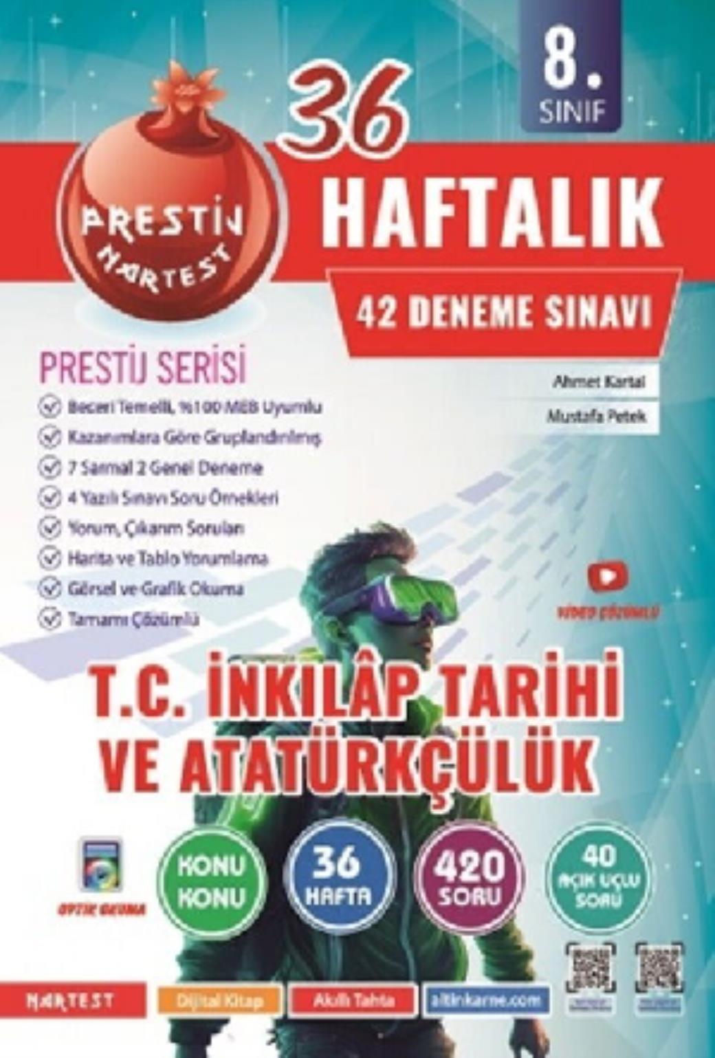 Nartest 8.Sınıf Haftalık T.C. İnkılap Tarihi ve Atatürkçülük Denemeleri
