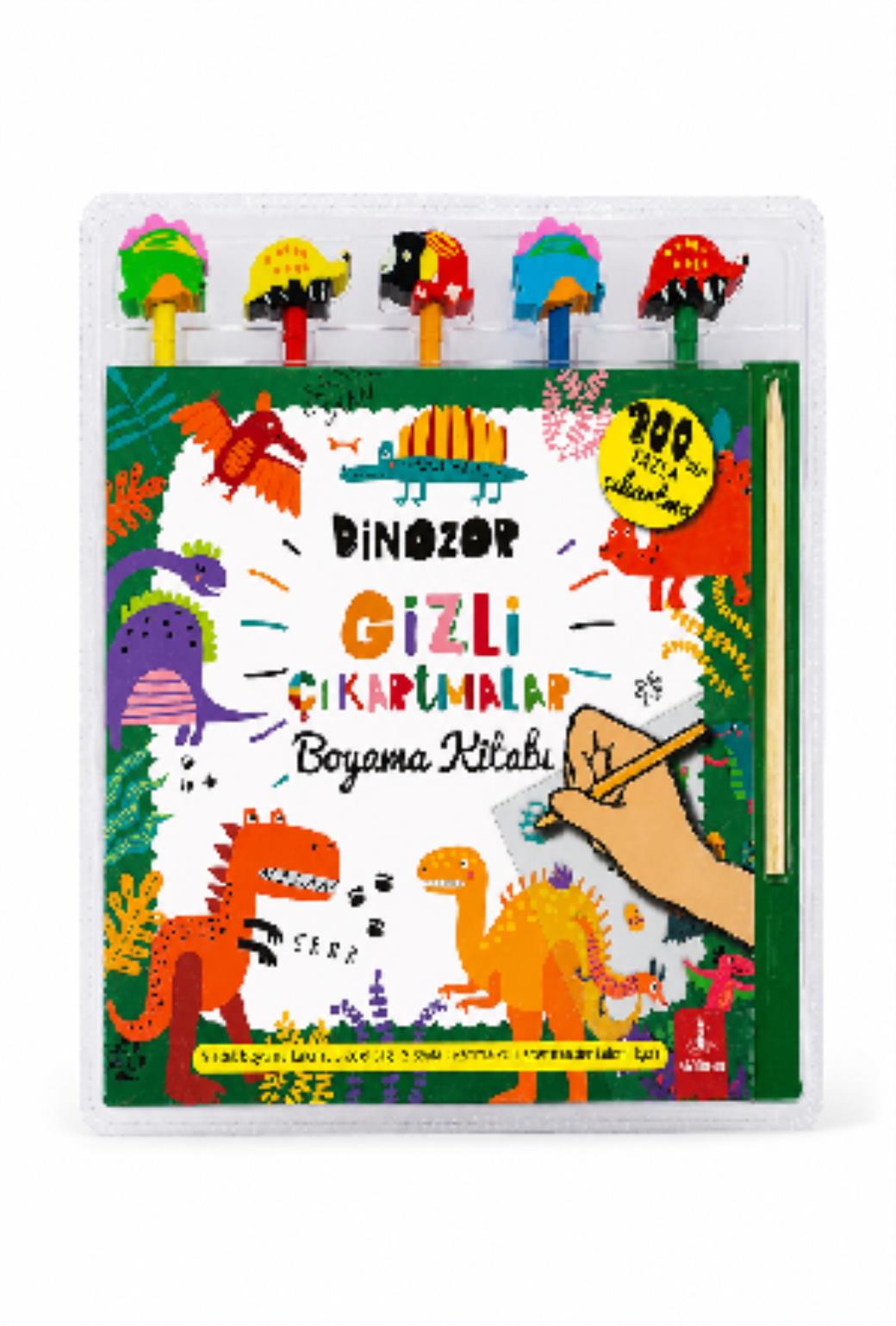 Dinozor Gizli Çıkartmalar Boyama Kitabı