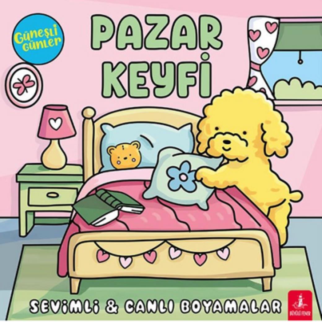 Güneşli Günler Pazar Keyfi Sevimli Canlı Boyamalar