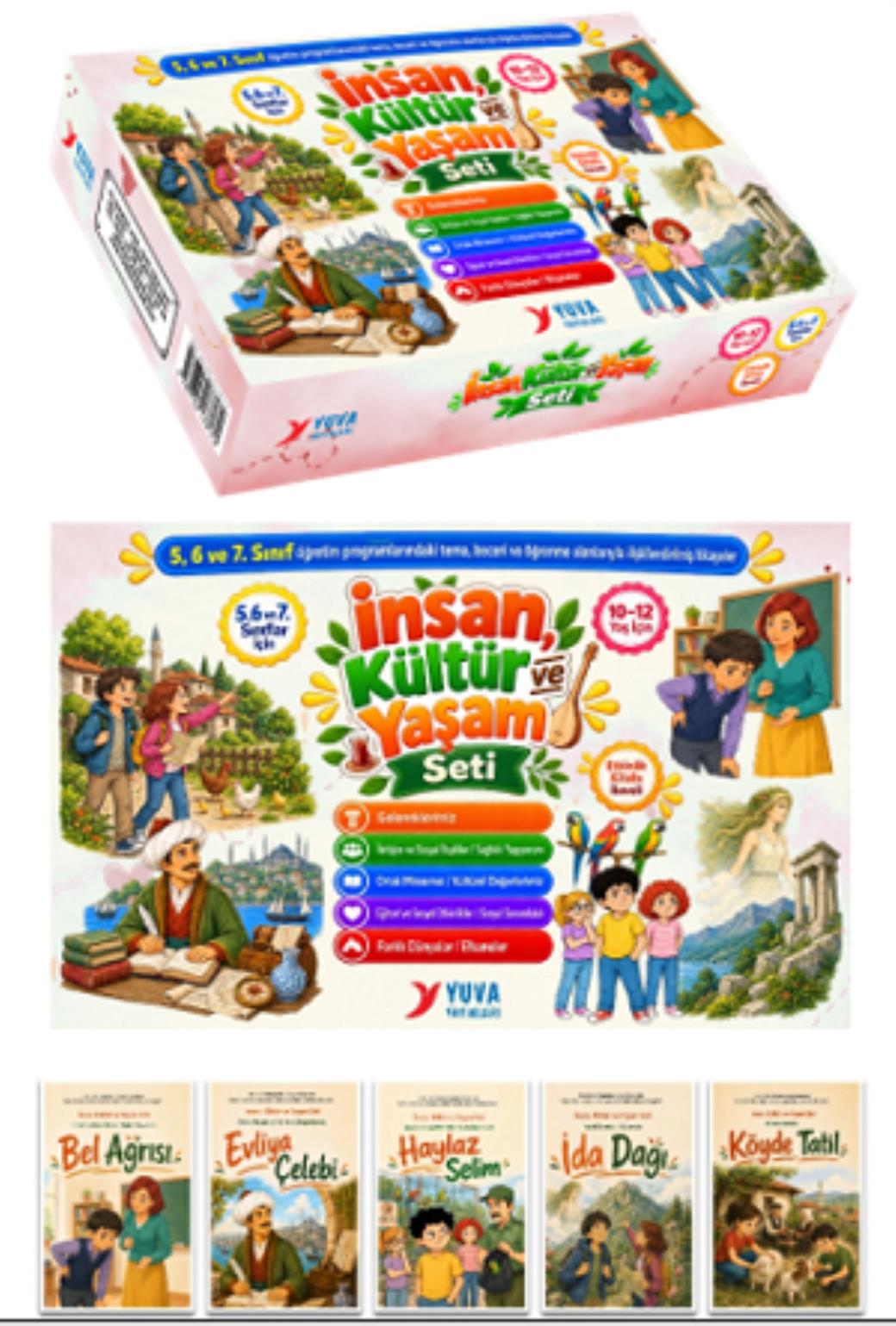 İnsan Kültür ve Yaşam Seti 5.6 ve 7.Sınıf (5 Kitap)