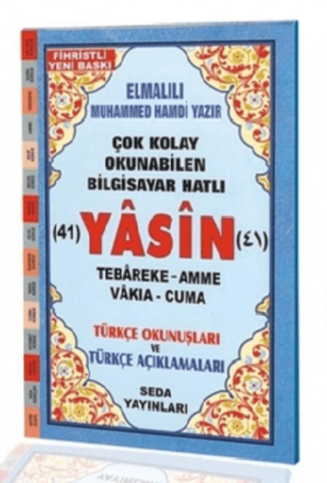 Yasin Tebareke Amme Vakıa ve Cuma Türkçe Okunuş ve Türkçe Açıklamaları Fihristli Orta Boy