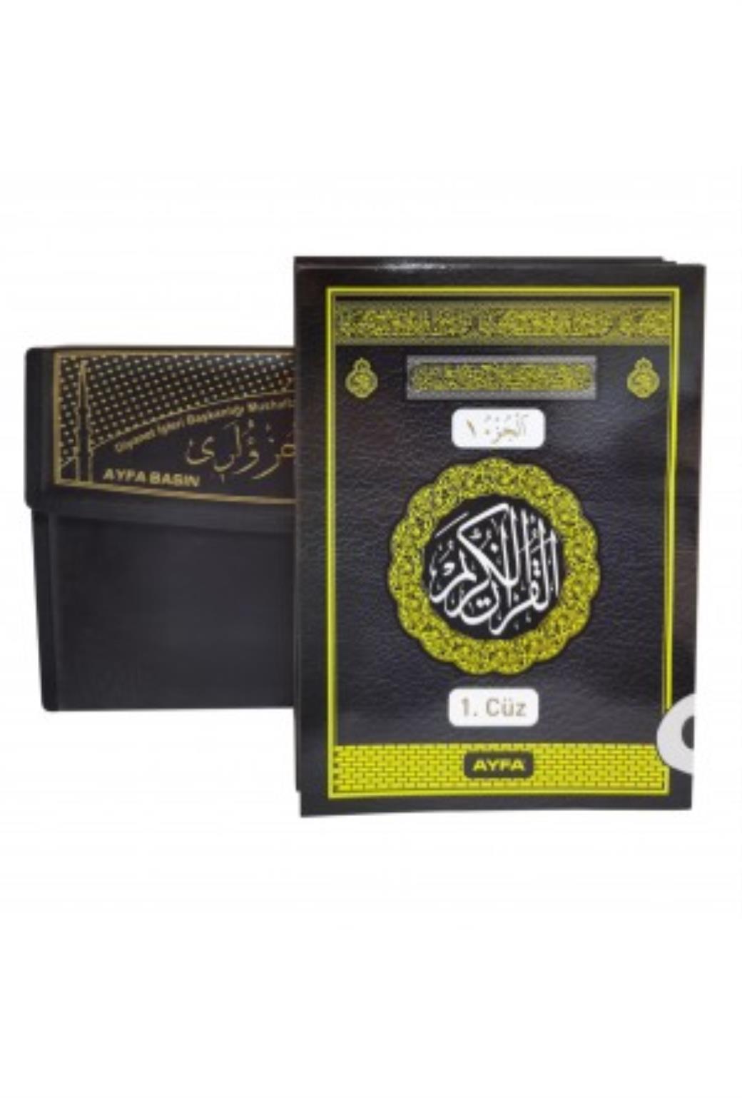 Ayfa Rahle Boy Otuz Cüz Mühürlü Kuranı Kerim Deri Çanta